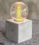 Import Newish portable LED table light with G80 edison bulb with cement base  battery operated for home decor from China