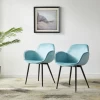 Nordic Luxury Dinning Chair Sets Furniture Design Restaurant Modern Velvet Fabric Leisure Chairs Armchair With Metal Legs