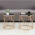 Import Nordic Simple Mirror Glass Desktop  Wrought Iron Coffee Tea Table Home Decor from China
