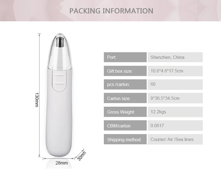 Nose Epilator Portable Female Ear Hair Remover With Washable Blade Electric Nose Hair Trimmer