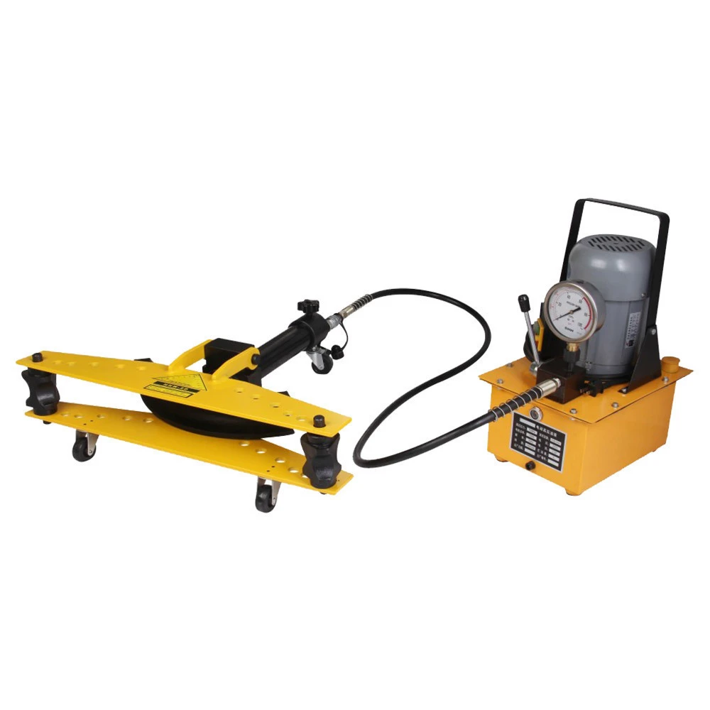 ODETOOLS  Round Pipe Bender Rolling Machine Split Manual Hydraulic Tube Bender With Pump HHW-3F