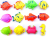 Import OEM customezed low MOQ plastic colors cartoon animals fishing toy suit from China