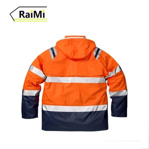 OEM Service Fire retardant visibility safety raincoat