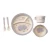 Import Oem welcome bio-degradable material lovely printing baby kids bamboo fiber plastic dinnerware sets from China