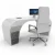 Import Office modern furniture white&amp;black acrylic solid surface office desk white office desk from China
