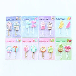 office school metal binder paper clips bookmark stationery supplies,2pcs/pack