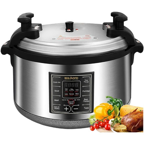 Okicook Stainless Steel Non Stick 33 Liters Big Electric Multifunction Pressure Cooker Rice Cooker