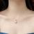 Import Original 18k White Glod 1 ct Test Past Brilliant Cut Sparkling Royal Blue Water Drop Moissanite Pendant Necklace for Women from China