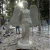 Import outdoor decor large natural stone angel statue garden sculpture from China