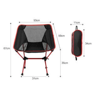 Outdoor Portable Folding Moon Chair Fishing Camping Hiking Lightweight Beach Chair with Carry Bag Heavy Duty 150kg Capacity