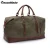 Import Oversized Retro wholesale Canvas PU Leather Trim Travel Tote Duffel Shoulder Handbag Weekend Bag from China