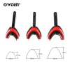 OWDEN Professional 3 Pieces Leather Belt end Cutter Punch Set V Type Shaped.Leather Belt Strap Punch Tool Set 3 Sizes.