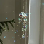 Patio Decorations Handmade Butterfly Crystal Suncatchers Dynamic Window Hanging Ornaments Crystal Dragonfly Sun Catcher Prism