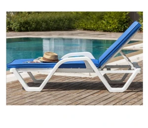 Patio plastic sun bed waterproof garden furniture plastic sun loungers