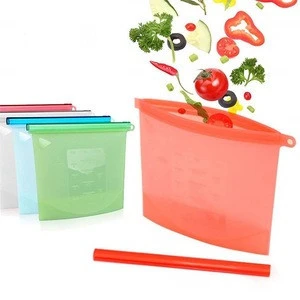 Perfect for preserving sandwiches, fruits, vegetables, snacks, meat, fish, soups, stews & juices silicone food bag
