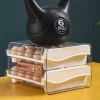 PET Material Transparent Egg Storage Box Kitchen Egg Container Stackable Refrigerator Organizer with lid