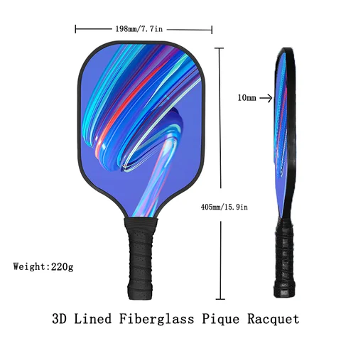 Buy Pickleball Blue Paddle Pp Honeycomb Core White Edge Fiberglass ...