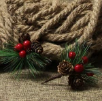 Pine needle Mini Christmas tree accessories gift box decoration simulation flower Christmas decoration ornaments table top decor