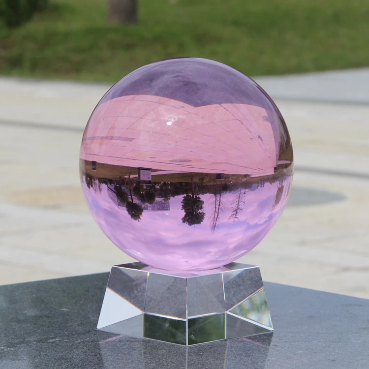 Pink Top K9 100mm Crystal Ball custom crafts for sale