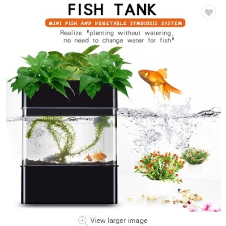 Plastic fiberglass aquarium acrylic fish  water  tank Vertical Garden Farming Aquaponics Hydroponic aquaponic pot set