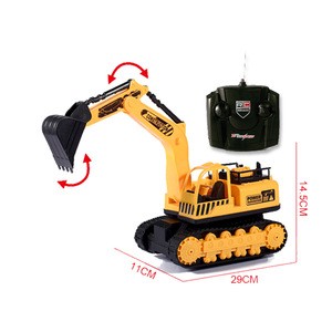 Plastic R/C Earth Moving Machinery 4CH Radio Control Construction Toys Truck Car For Kids