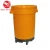 plastic round american  style trash can garbage dustbin dolly with lid