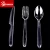 Import Plastic silver cutlery disposable fork and knife set from China