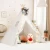 Import Play tent triangle wooden sticks folding white cotton childrens play tent indoor and outdoor princess castle tent wholesale from China