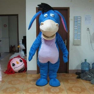 Plush Fur Party Animal Donkey Mascot Costume