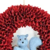 Popular Pine Nut Squirrel Red Wood Flower Wreath For Christmas Family Decoration