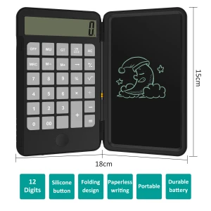 Portable LCD Writing Tablet Electronic Drawing Pad 12 Digits Lcd Display Calculator Notepad