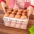 Import Portable Plastic Grids Chicken Egg Holder, Transparent Color Egg Storage Bin, Refrigerator Crisper Egg Storage from China