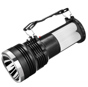 Portable searchlight with handle USB rechargeable multi-function LED camping light  solar powered flashlight long-range searchli