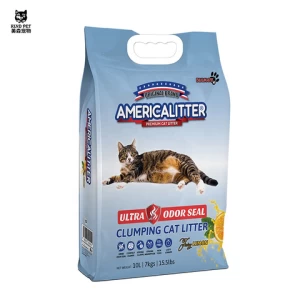 Premium odor control cat sand  cat charcoal pet litter