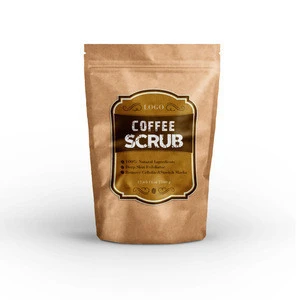 Private label organic spa skin whitening body scrub , arabica coffee scrub 100% natural