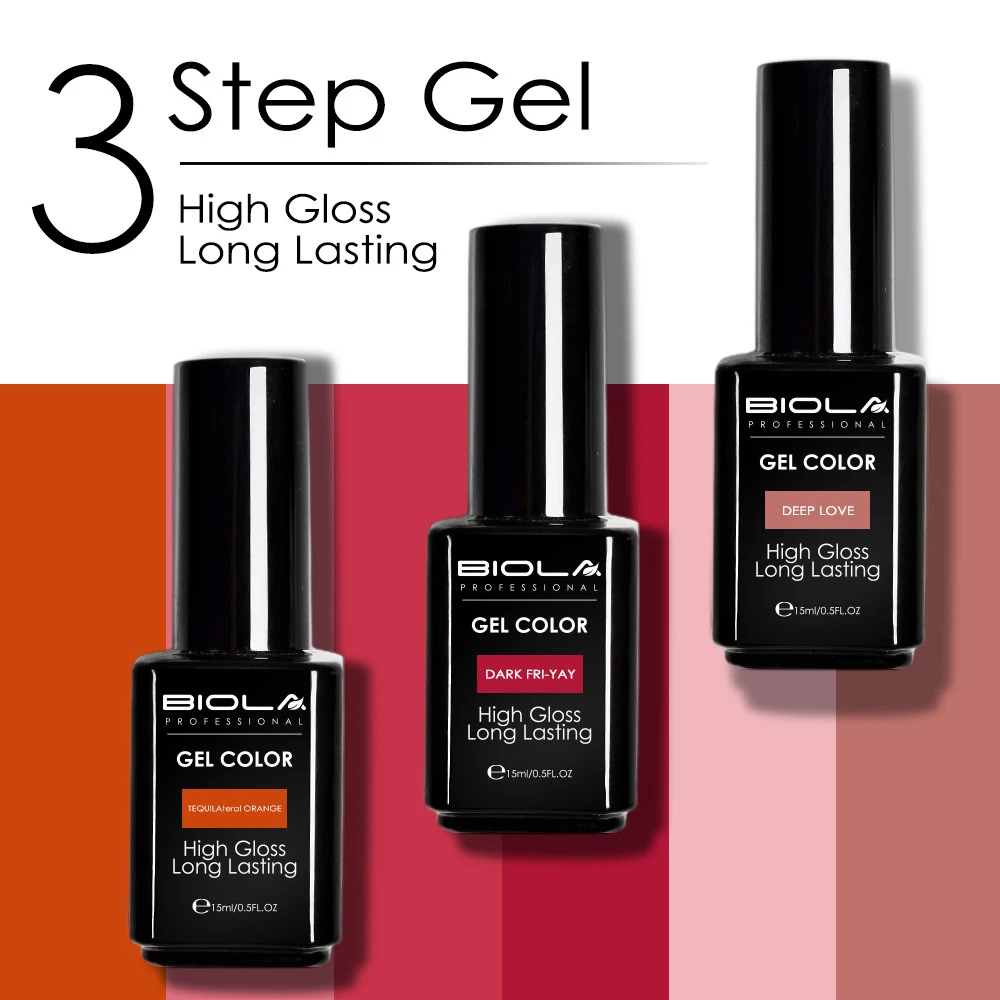 Professional quality led uv gel polish rich pigment nail gel set for nail salon