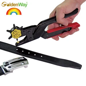 Professional Rotary 6 Hole Punch Plier for leather Belt