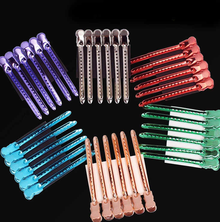 Professional Stainless Duck Bill  Steel Alligator Hair Clips Steel Hair Clip Claw Color  Hair Clip Duck Pins for Sectioning