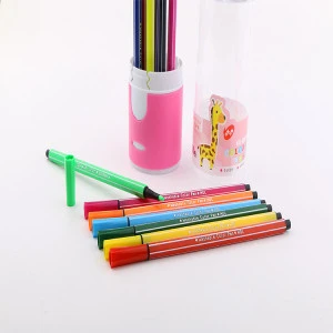 Promotional art material brush water color pens,blunt tip calligraphy pens