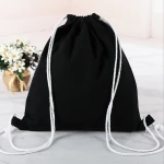 Promotional Fabric Cotton Drawstring Bag With Length String