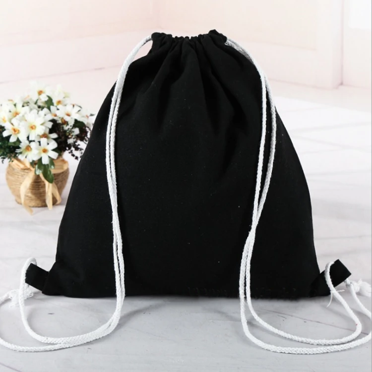 Promotional Fabric Cotton Drawstring Bag With Length String