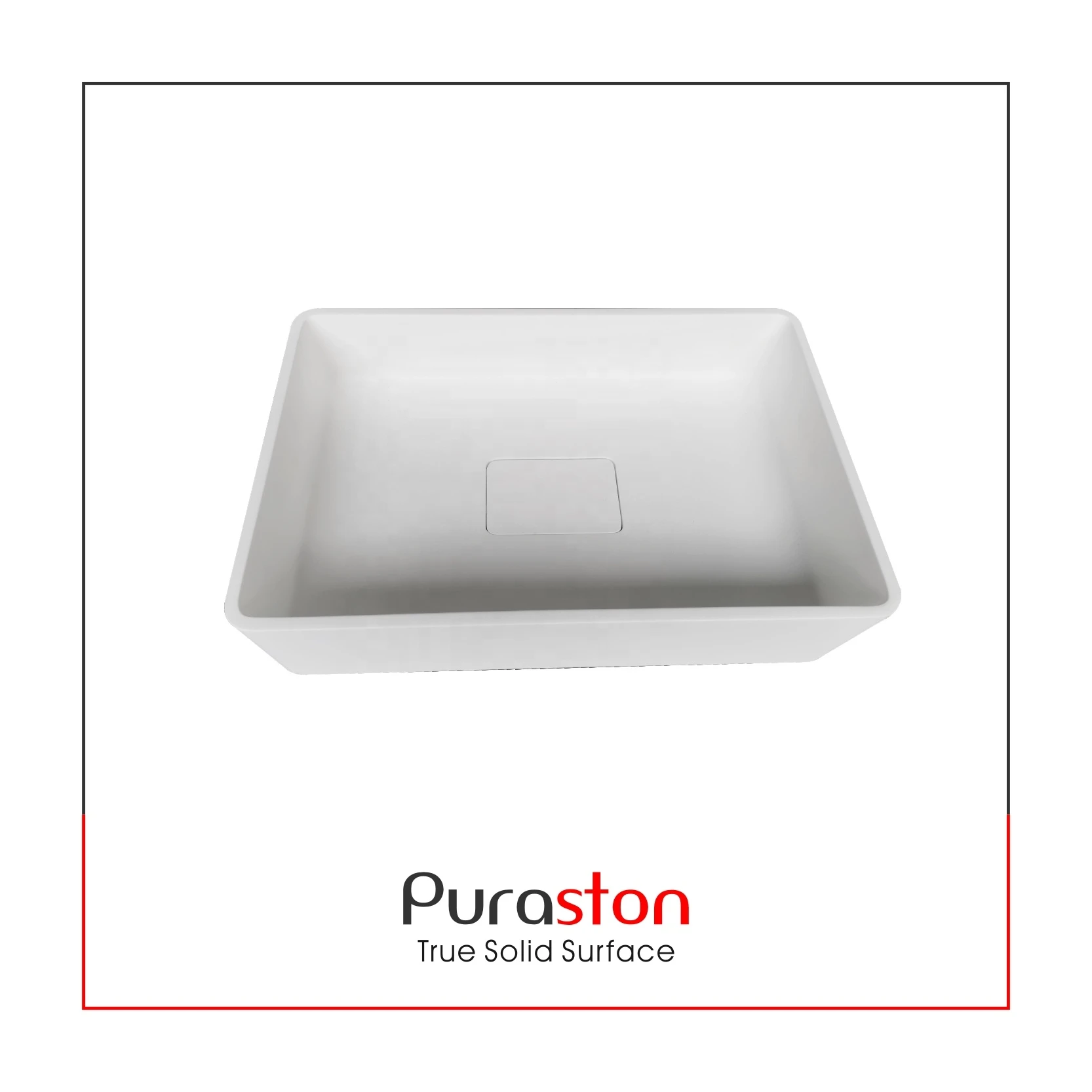 Puraston 20 inch rectangular solid surface sanitary bathroom sink