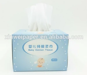 Pure and Natural Cotton Box Tissue for Baby Skin, 100pcs