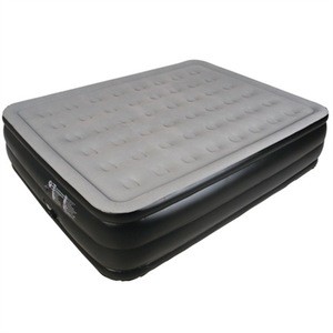 pvc inflatable airbed / inflatable flocking air bed built-in air pump