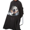 PVC window hair salon gowns/barber cape with window