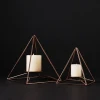 Pyramid candlestick home accessories metal candle holders