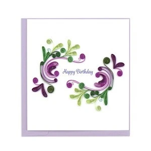 Quilled Happy Birthday Swirl Card