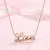 Import Ready stocks wholesale custom alphabet name valentines day ladies jewelry stainless steel initial love actually letter necklace from China