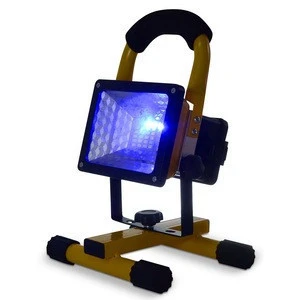 Rechargeable Flood Light with Metal Stand and Phone Charger Water Resistant