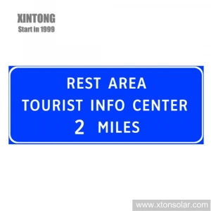 Rectangle aluminium blue traffic and safety highway warning signs